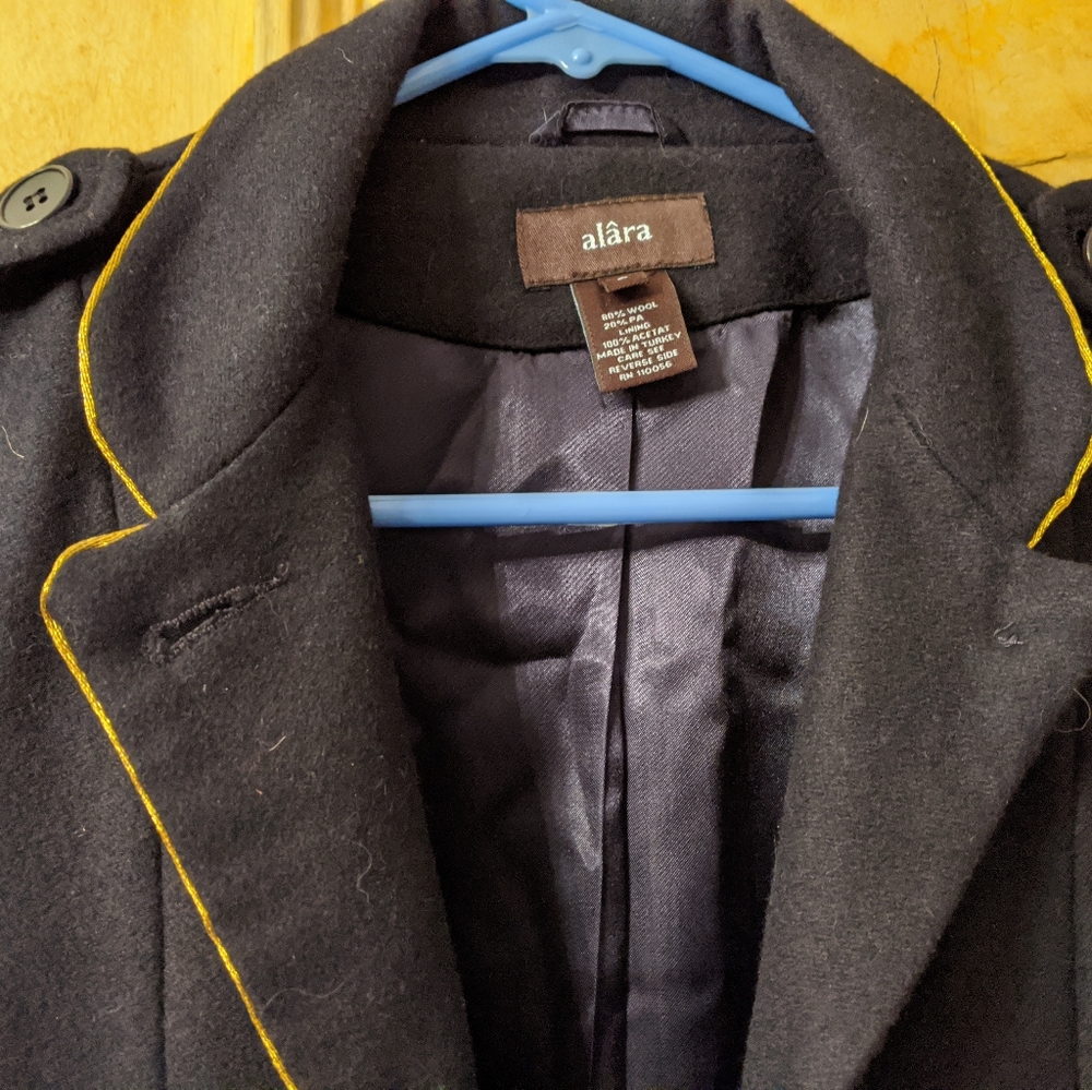 Alara black wool jacket 2 - Picture 7 of 13
